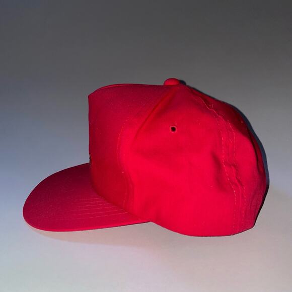 Vintage Bullfrog Embroidered YA Headwear Red Trucker Snapback Hat - Picture 2 of 5